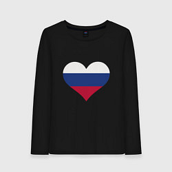 Женский лонгслив Сердце - Россия