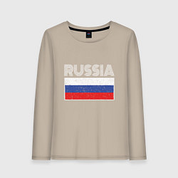 Женский лонгслив Russia - Россия