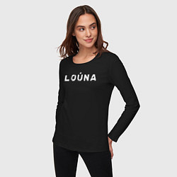 Лонгслив хлопковый женский Лоуна louna 1984, цвет: черный — фото 2