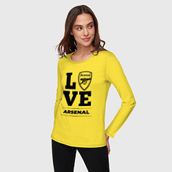 Лонгслив хлопковый женский Arsenal Love Классика, цвет: желтый — фото 2