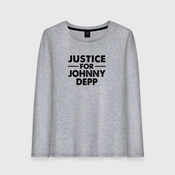Лонгслив хлопковый женский Справедливость для Джонни Деппа, цвет: меланж