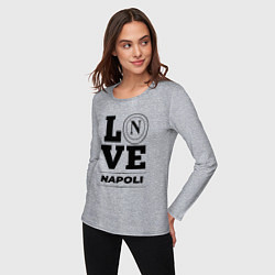 Лонгслив хлопковый женский Napoli Love Классика, цвет: меланж — фото 2