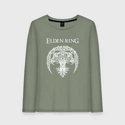 Лонгслив хлопковый женский ДРЕВО ELDEN RING, цвет: авокадо