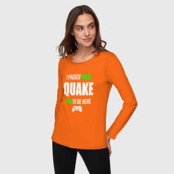 Лонгслив хлопковый женский Quake I Paused, цвет: оранжевый — фото 2
