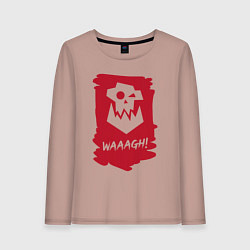 Лонгслив хлопковый женский Орочий Вааагх! Горка и Морка, цвет: пыльно-розовый