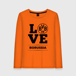 Лонгслив хлопковый женский Borussia Love Классика, цвет: оранжевый