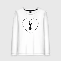 Женский лонгслив Лого Tottenham в сердечке