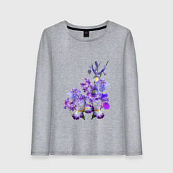 Лонгслив хлопковый женский Ириски Ирисы, цвет: меланж
