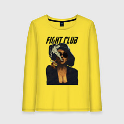 Лонгслив хлопковый женский Fight Club - Marla Singer, цвет: желтый