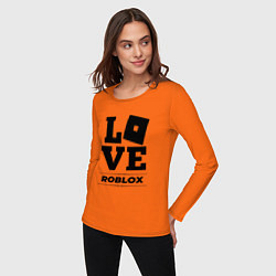 Лонгслив хлопковый женский Roblox Love Classic, цвет: оранжевый — фото 2