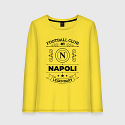 Лонгслив хлопковый женский Napoli: Football Club Number 1 Legendary, цвет: желтый