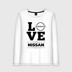 Лонгслив хлопковый женский Nissan Love Classic, цвет: белый