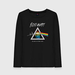 Лонгслив хлопковый женский Floyd Heart Pink Floyd, цвет: черный