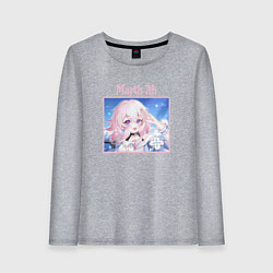 Лонгслив хлопковый женский Улыбка 7 марты Honkai star rail, цвет: меланж