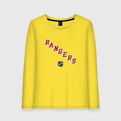 Лонгслив хлопковый женский New York Rangers NHL, цвет: желтый