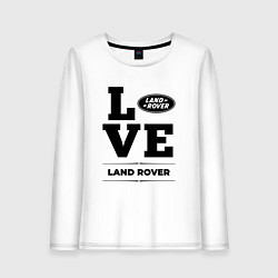 Лонгслив хлопковый женский Land Rover Love Classic, цвет: белый