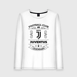 Лонгслив хлопковый женский Juventus: Football Club Number 1 Legendary, цвет: белый