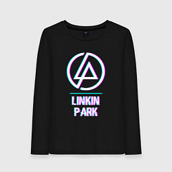 Лонгслив хлопковый женский Linkin Park Glitch Rock, цвет: черный