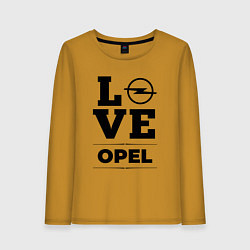 Лонгслив хлопковый женский Opel Love Classic, цвет: горчичный