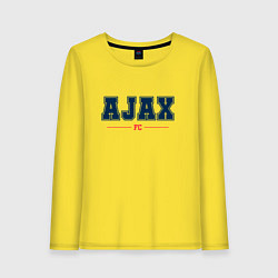 Лонгслив хлопковый женский Ajax FC Classic, цвет: желтый