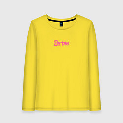 Лонгслив хлопковый женский Barbie mini logo, цвет: желтый