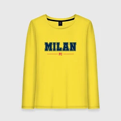 Лонгслив хлопковый женский Milan FC Classic, цвет: желтый