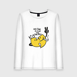 Лонгслив хлопковый женский Wu-Tang Is For The Children, цвет: белый