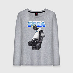 Лонгслив хлопковый женский HOLY SEGA MAN, цвет: меланж