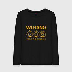 Лонгслив хлопковый женский Wu-Tang Childrens, цвет: черный