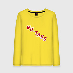 Лонгслив хлопковый женский Wu-Tang Man, цвет: желтый