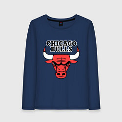 Лонгслив хлопковый женский Chicago Bulls, цвет: тёмно-синий
