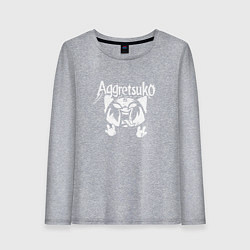 Лонгслив хлопковый женский Аггретсуко арт, цвет: меланж