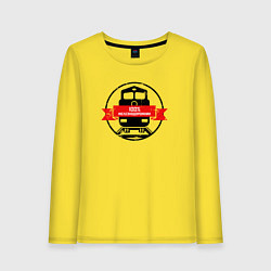 Лонгслив хлопковый женский Железнодорожник 100, цвет: желтый