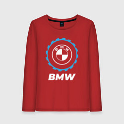 Лонгслив хлопковый женский BMW в стиле Top Gear, цвет: красный
