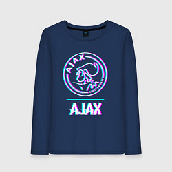 Женский лонгслив Ajax FC в стиле glitch