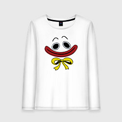 Лонгслив хлопковый женский Мордочка Хагги Вагги, цвет: белый