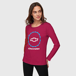 Лонгслив хлопковый женский Chevrolet в стиле Top Gear, цвет: маджента — фото 2