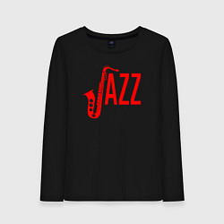 Лонгслив хлопковый женский Jazz - труба, цвет: черный