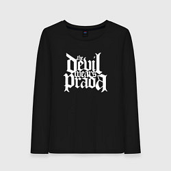 Лонгслив хлопковый женский The Devil wears prada logo art, цвет: черный