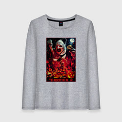 Лонгслив хлопковый женский Ужасающий 2, цвет: меланж