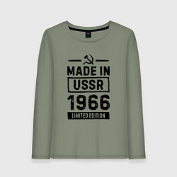 Лонгслив хлопковый женский Made in USSR 1966 limited edition, цвет: авокадо