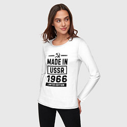 Лонгслив хлопковый женский Made in USSR 1966 limited edition, цвет: белый — фото 2