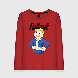 Лонгслив хлопковый женский Fallout blondie boy, цвет: красный