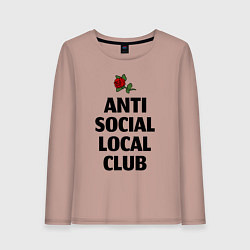 Женский лонгслив Anti social local club