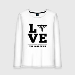 Лонгслив хлопковый женский The Last Of Us love classic, цвет: белый