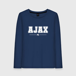 Лонгслив хлопковый женский Ajax football club классика, цвет: тёмно-синий