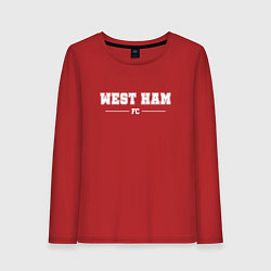 Лонгслив хлопковый женский West Ham football club классика, цвет: красный