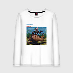 Лонгслив хлопковый женский Доктор Ливси Ведьмак, цвет: белый