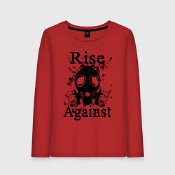 Лонгслив хлопковый женский Rise Against rock, цвет: красный