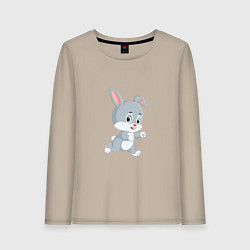 Лонгслив хлопковый женский Bunny Run, цвет: миндальный